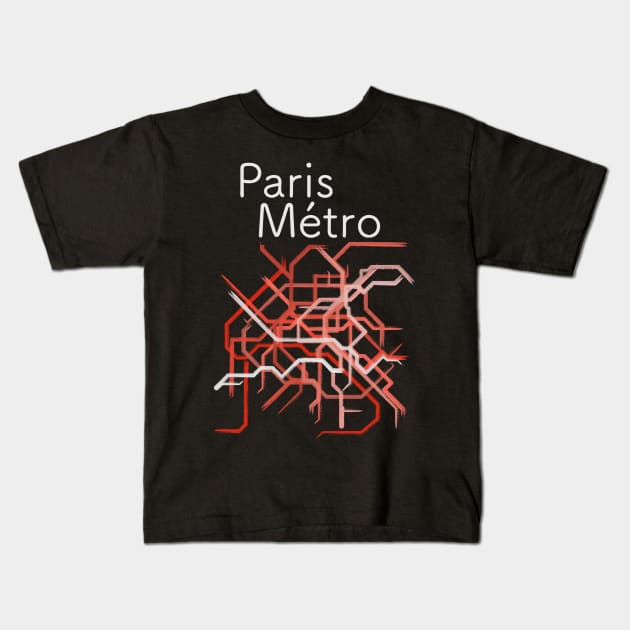 Paris Métro Kids T-Shirt by FreshSketch